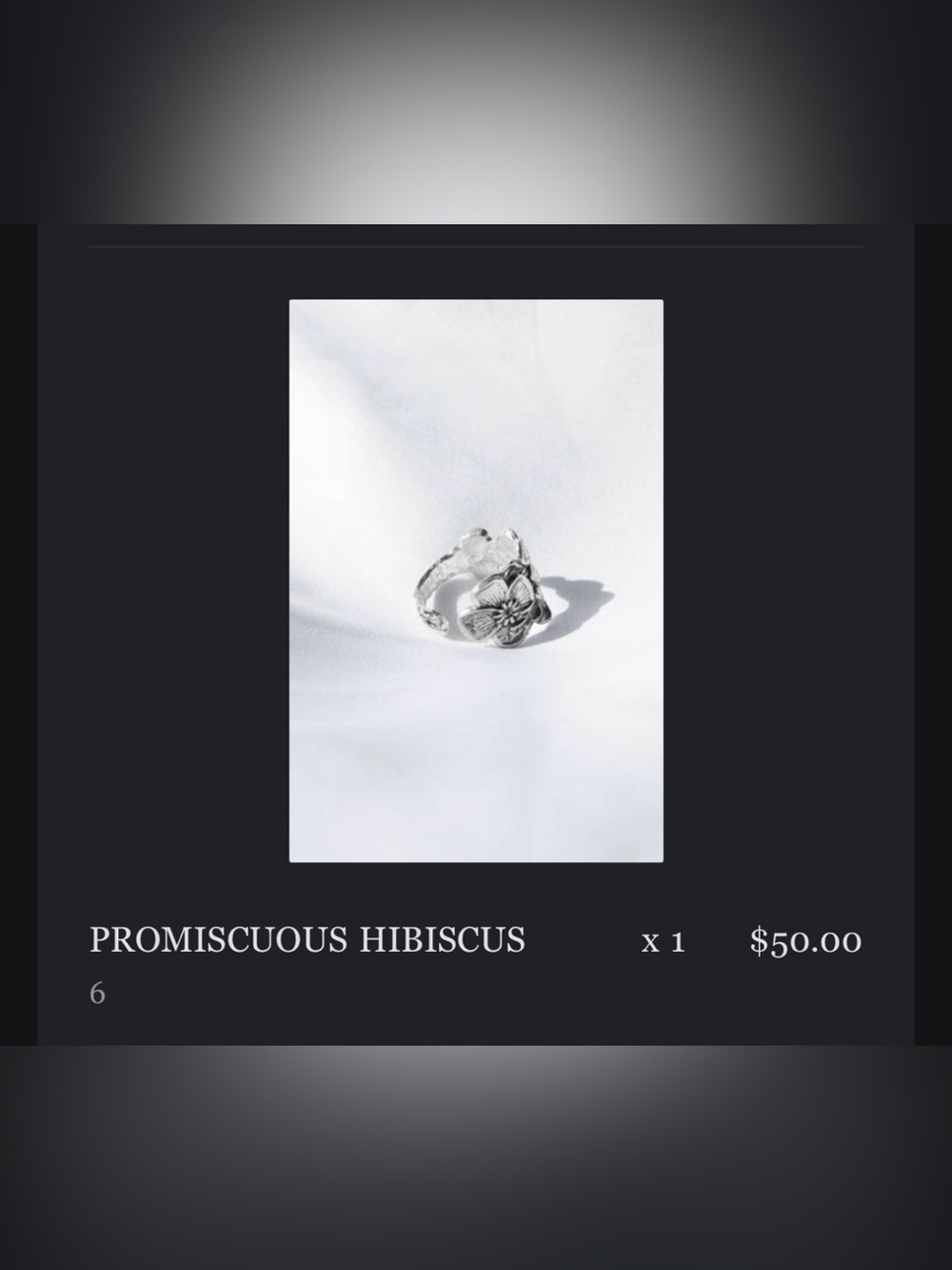 Promiscuous Hibiscus Silver Floral Ring